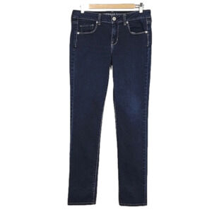 American Eagle Outfitters Women's Dark Wash Blue Skinny Jeans Stretch Sz 10 Long